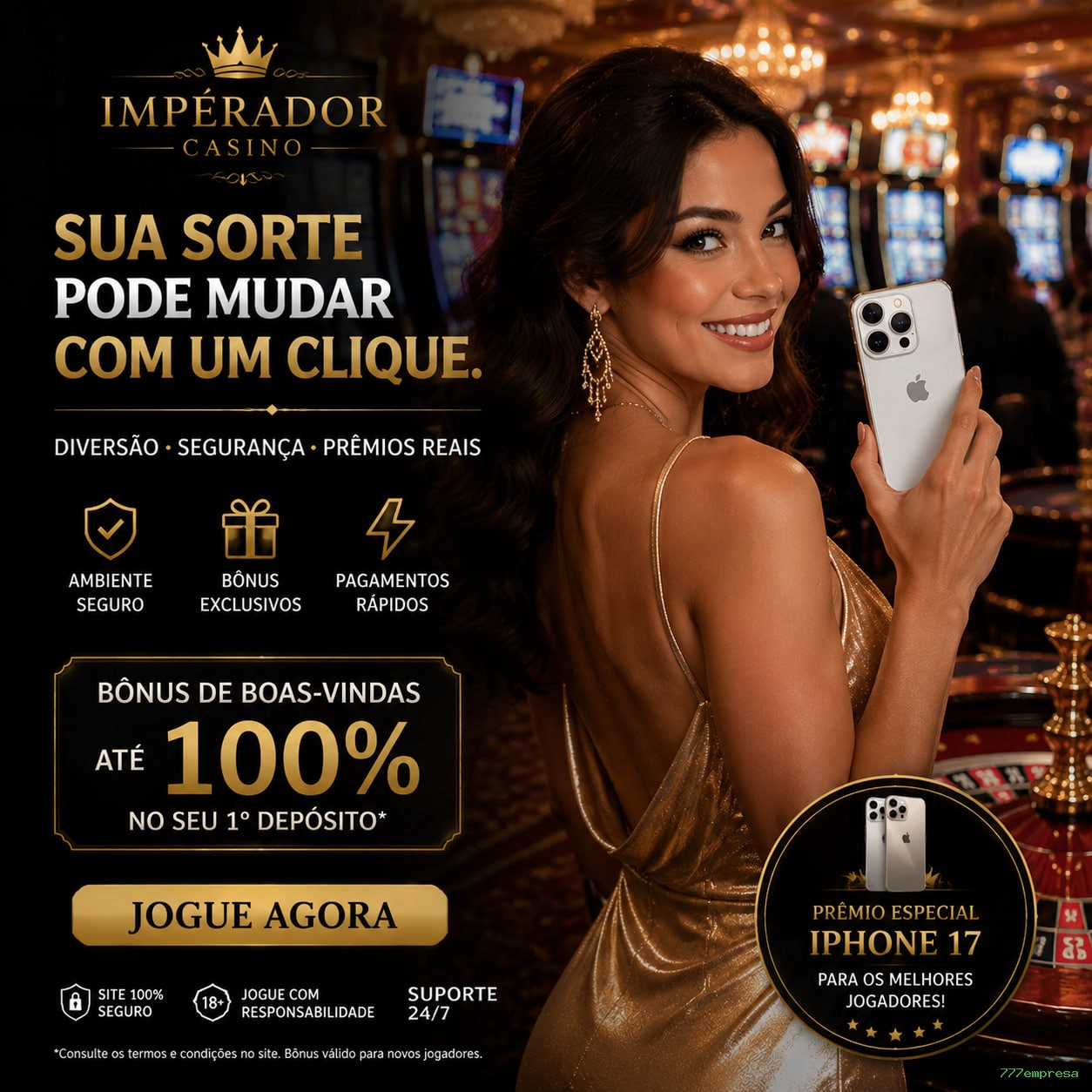 Aplicativo móvel 777empresa para iOS e Android